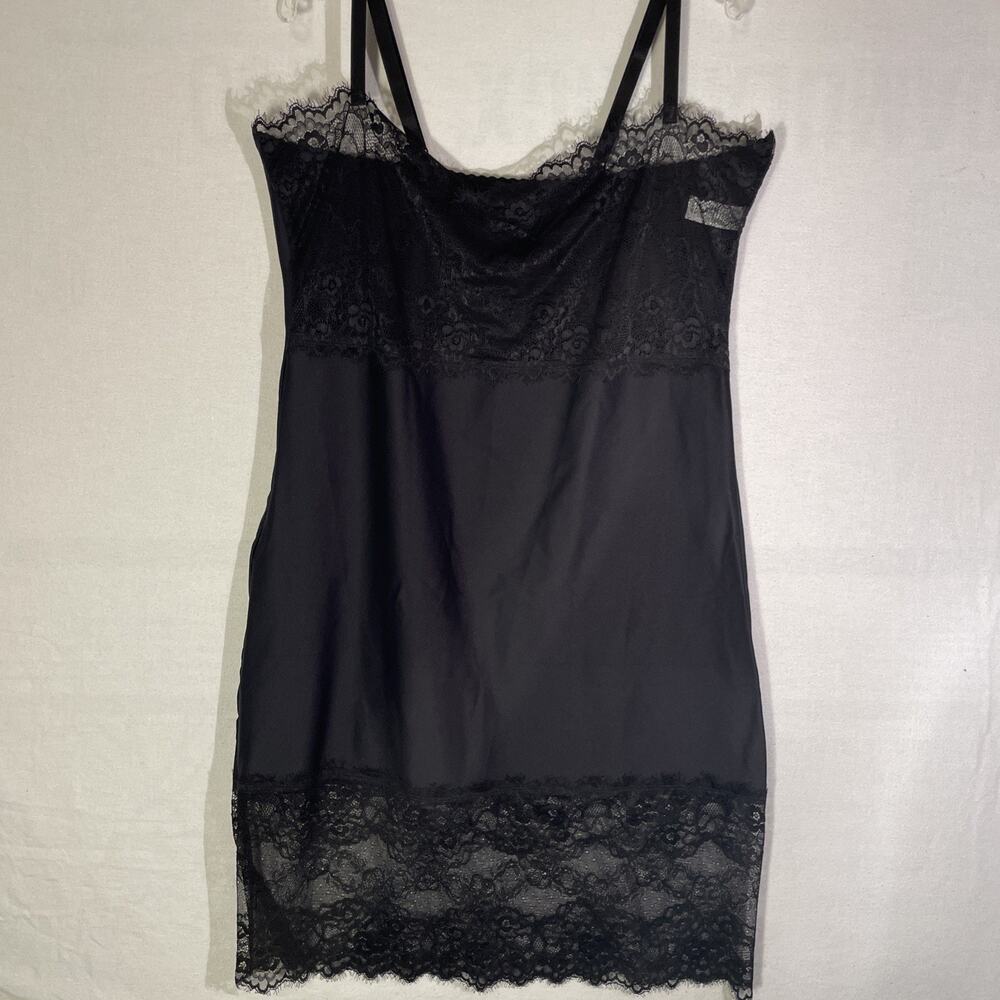 NEW Pure Romance Black Sculpting Slip With Lace 2x/3x Body Smoother